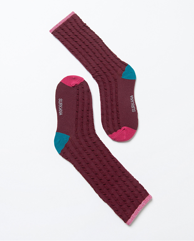 ATELIER PIECES UNIQUES CALZE  JAQUARD e LUREX