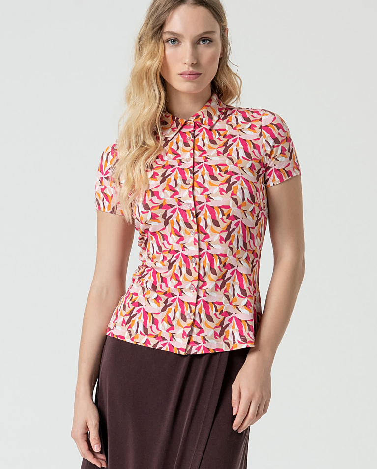 ATELIER PIECES UNIQUES CAMICIA JERSEY  M CORTA  STAMPA