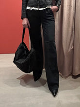 Carica l'immagine nel visualizzatore di Gallery, ATELIER PIECES UNIQUES PANTALONE CHINO FLARE  LINO STRECH
