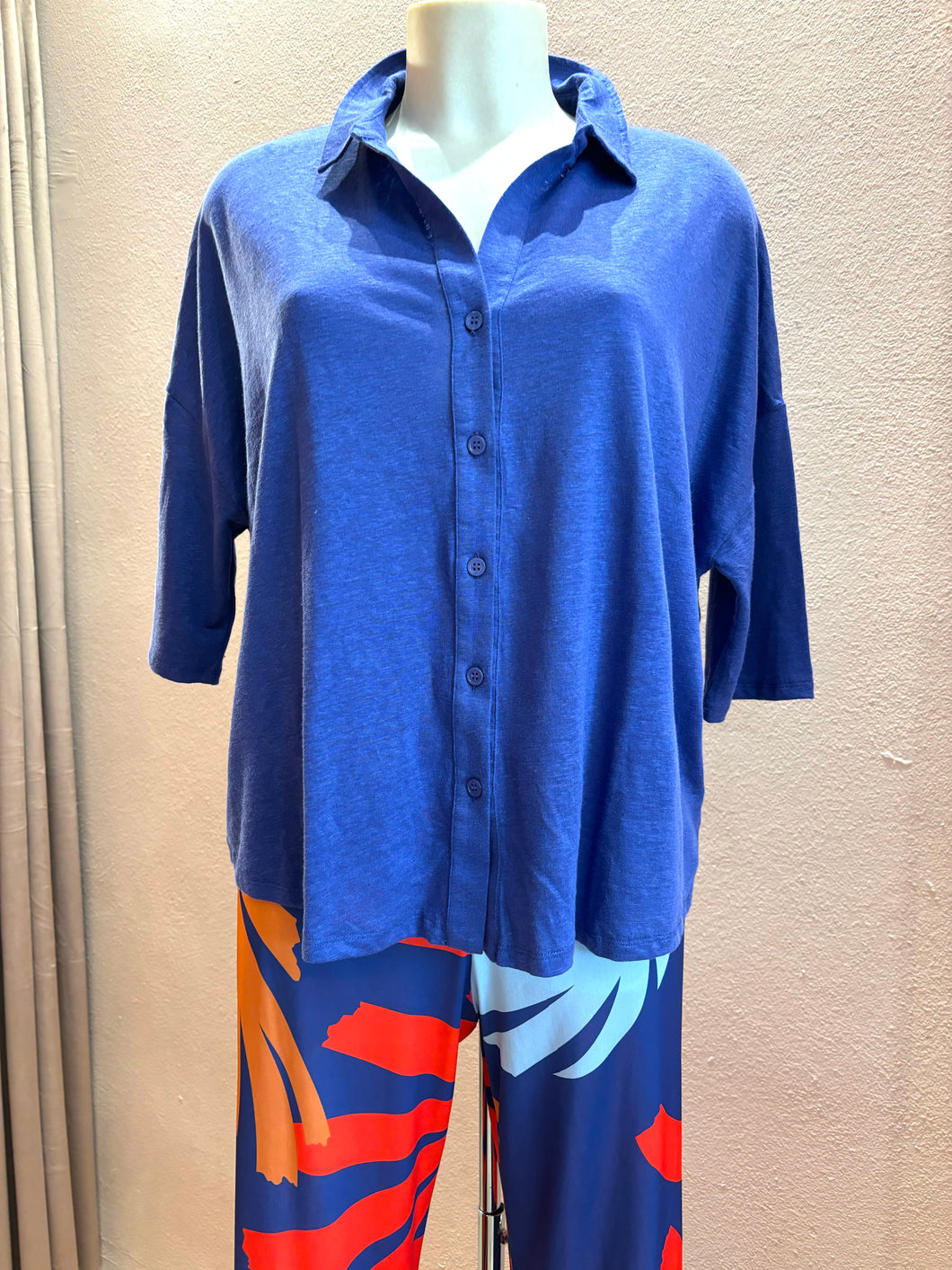 Camicia in lino lapis