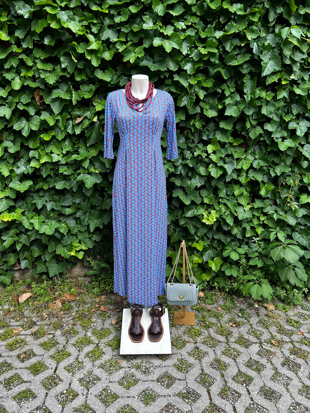 ABITO LUNGO CAFTA JERSEY STAMPATO