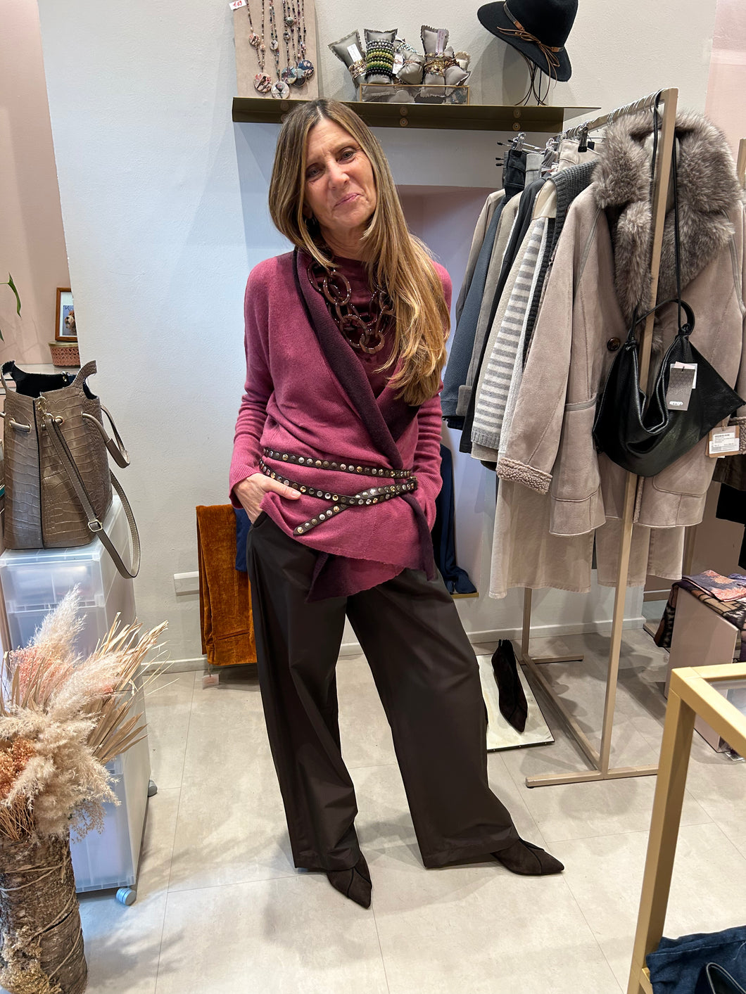 CARDIGAN SCIALLE SPRUZZATO