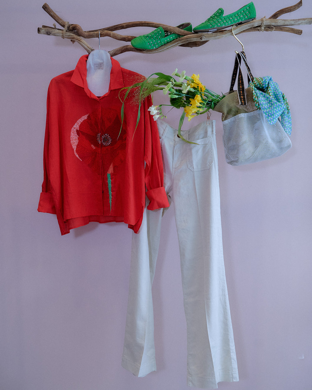 Jeans a Zampa di Elefante Tasche Davanti Bianco – Atelier Pièces