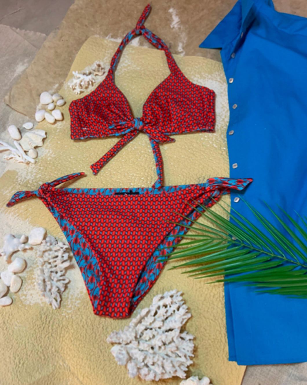 Bikini Vela Reversible Slip Fiocco