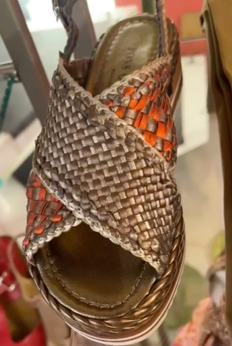 ATELIER PIECES UNIQUES SANDALO INCROCIATO BRONZO ARANCIO
