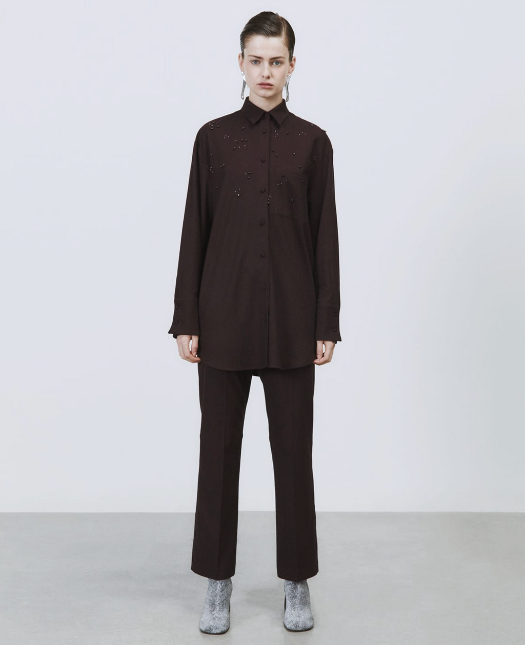 OVERSHIRT RICAMATA FLANELLA