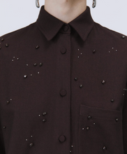 Carica l&#39;immagine nel visualizzatore di Gallery, OVERSHIRT RICAMATA FLANELLA
