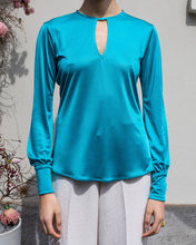 Carica l&#39;immagine nel visualizzatore di Gallery, Blusa Goccia Jersey Acquamarina
