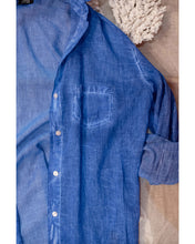 Carica l&#39;immagine nel visualizzatore di Gallery, Camicia Cotone Tintura Vegetale Blu Royal
