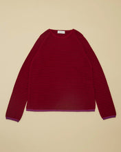 Carica l&#39;immagine nel visualizzatore di Gallery, Maglia Girocollo Riga Cashmere Bordeaux/Aubergine
