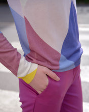 Carica l&#39;immagine nel visualizzatore di Gallery, Maglia Scollo V Stampa Arcobaleno Multicolor
