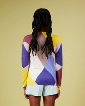 Carica l&#39;immagine nel visualizzatore di Gallery, Maglia Scollo V Stampa Arcobaleno Multicolor

