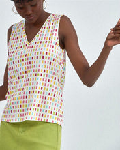Carica l&#39;immagine nel visualizzatore di Gallery, Top Chiffon Scollo V Multicolor

